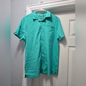 Womens Teal Short Sleeve Shirt